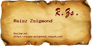 Reisz Zsigmond névjegykártya
